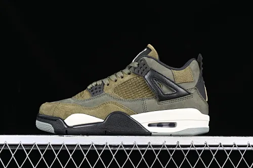 All categories Air Jordan Jordan series basketball shoes Air Jordan 4 Air Jordan 4 SE Craft "Medium Olive" AJ4 Joe 4 olive green FB9927-200